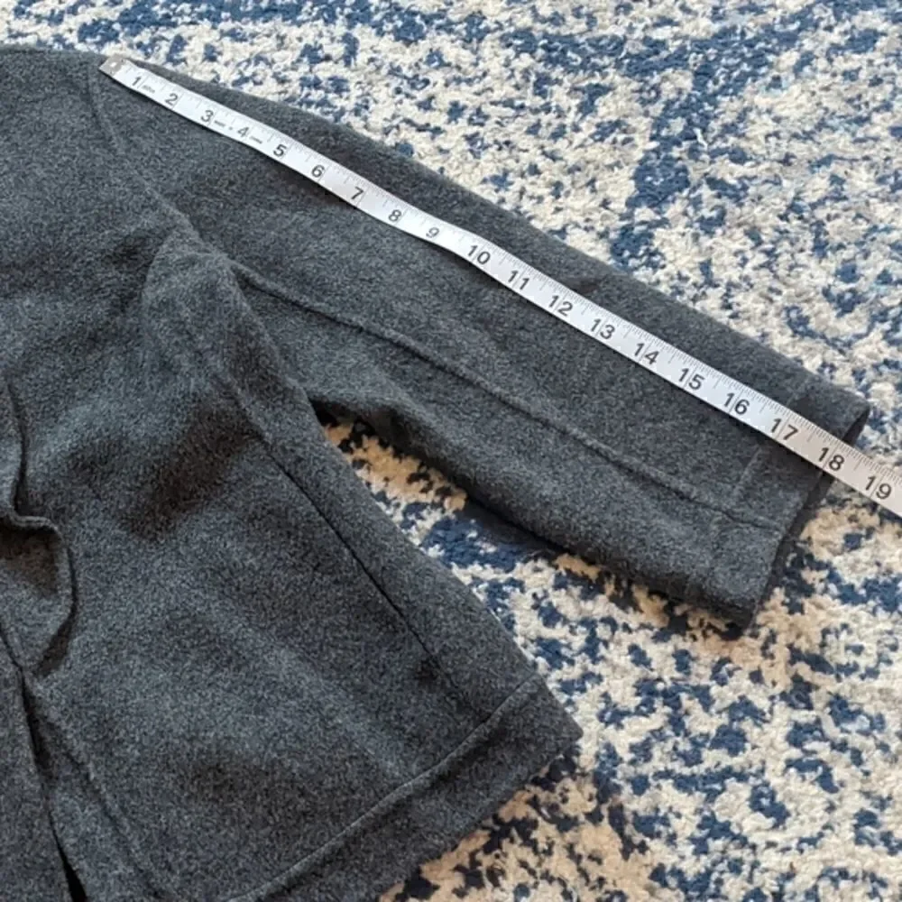 Talbots gray Crop Ruffle Wool Jacket Blazer - Picture 8 of 11